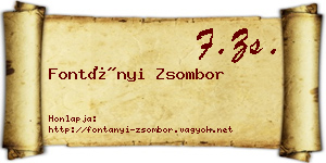Fontányi Zsombor névjegykártya