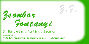 zsombor fontanyi business card